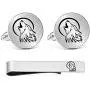 Kooer Personalized Engraved Moon Wolf Cuff Links Tie Bar Set Wedding Cufflinks Jewelry Gift for Men Kooer Personalized Engraved Moon Wolf Cuff Links Tie Bar Set Wedding Cufflinks Jewelry Gift for Men