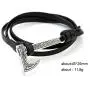 Dawapara New Simple Viking Axes Anchor Celtic Knot Pendant Bracelet Amulet Jewelry for Men 7.87'' Dawapara New Simple Viking Axes Anchor Celtic Knot Pendant Bracelet Amulet Jewelry for Men 7.87''