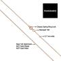 Kooljewelry 14k Rose Gold Dainty Rope Chain Necklace (0.7 mm)
