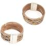 Suyi Womens Leopard Bracelets Wide Leather Wrap Bracelet Multilayer Cuff Bracelet