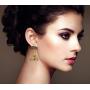 Saissa Gold Tone Oxidised Metal Bollywood Lightweight Small Jhumka Boho Earrings Indian Jewelry for Women