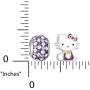 Hello Kitty Sterling Silver Crystal Charm Bead Set