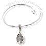 EPJ Catholic Gifts Saint St Benedict Medal San Benito Religious Jewelry Bracelet for Women Silver Plated Chain Charm Gifts Catholic Bracelet for Women Men Boys and Girls