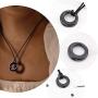 DESIGNSCAPE3D Cremation Jewelry for Ashes Circle of Life Memorial Urn Necklace for Ashes Stainless Steel Keepsake Ash Pendant Ashes Necklace with 20'' Chain + Gift Box + Filling Kit