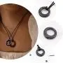 DESIGNSCAPE3D Cremation Jewelry for Ashes Circle of Life Memorial Urn Necklace for Ashes Stainless Steel Keepsake Ash Pendant Ashes Necklace with 20'' Chain + Gift Box + Filling Kit