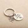 SEIRAA Gambler Gift Good Luck Jewelry Lottery Ticket Keychain Four Leaf Clover Charm Jewelry