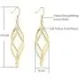 TIVANI Womens Pretty 18K Gold Plated Double/Triple/Tassel Linear Loops Design Twist Wave Hook Dangle Earrings for Women Girls TIVANI Womens Pretty 18K Gold Plated Double/Triple/Tassel Linear Loops Design Twist Wave Hook Dangle Earrings for Women Girls