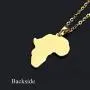 TTVOVO 18K Gold/Black Gun/Platinum/925 Sterling Silver Plated Megan Star of David/African Map Pendant Necklaces for Women/Men Hip Hop Jewelry