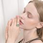 Adjustable Mood Ring Antique Sterling Silver Finish Fine Handmade Mood Stone Free Gift MOJO