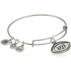 Alex and Ani ''NFL'' New York Jets Football Expandable Wire Bangle Bracelet, 7.5''