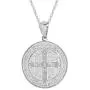 Ritastephens Sterling Silver San Benito St Saint Benedict Medallion Medal Pendant Necklace (3 sizes) Ritastephens Sterling Silver San Benito St Saint Benedict Medallion Medal Pendant Necklace (3 sizes)