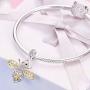 Insect Charm 925 Sterling Silver bee,Butterfly, Dragonfly, Animal Charms Fit on 3mm Pandora Snake Chain Bracelet