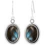Natural Moonstone Labradorite Lapis Copper Turquoise Rose Quartz Onyx Dangle Earrings Sterling Silver Vintage Boho Bohemian Style for Women