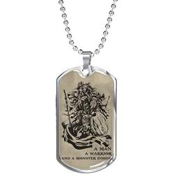 Newest Spartan Knight Army Brother Dog Tag Chain Spartan Knight Warrior - US Veteran Gift Necklace Pendant Military - Personalized Mens Gifts Idea for Brother, Friends Luxury Free Box