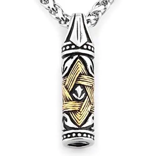 Warvik Star of David Bullet Hexagram Necklace Jewish Pendant, Stainless Steel Jewelry Mens Womens Wheat Chain 20/28inch Warvik Star of David Bullet Hexagram Necklace Jewish Pendant, Stainless Steel Jewelry Mens Womens Wheat Chain 20/28inch