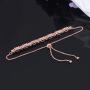 CiNily 18K White Gold/Rose Gold Plated Bracelets-Adjustable Sparkling Cubic Zirconia White Opal Bracelet for Women Girls for Her