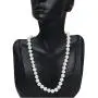 Gem Stone King 925 Sterling Silver Cultured Freshwater White Pearl Necklace Earrings Bracelet Bridal Gift Set
