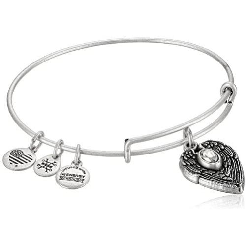 Alex and Ani ''Path of Symbols'' Guardian Angel Expandable Wire Bangle Charm Bracelet