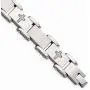 Solid Stainless Steel Laser Cut Crosses 8.75in Bracelet 8.75'' (Width = 12mm) Solid Stainless Steel Laser Cut Crosses 8.75in Bracelet 8.75'' (Width = 12mm)