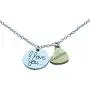 Grandma necklace pendant gift card jewelry love you grandmother heart moon back 18 inch