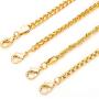 Holibanna 2pcs Hip Hop Rhinestone Necklace Ak47 Pendant Personalized Necklace Punk Golden Chain Jewelry Accessories Gift for Men Women with Random Chain