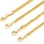 Holibanna 2pcs Hip Hop Rhinestone Necklace Ak47 Pendant Personalized Necklace Punk Golden Chain Jewelry Accessories Gift for Men Women with Random Chain