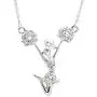 Silver Plated Crystal Cheerleader Charm Necklace Silver Plated Crystal Cheerleader Charm Necklace