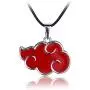 AILUOR Naruto Pendant Necklace, Naruto Red Cloud Necklace Cartoon Naruto Leaf Village Symbol Logo Cosplay Pendant Necklace Naruto Anime Cosplay Jewelry for Women Men