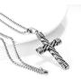 Cross Pendant Necklaces for Men Women, Square Stainless Steel Chain Necklace for Girls, Pendant Necklace for Women, Boys Cross Necklace Gift Unisex