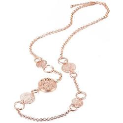 Ouran Long Necklace for Women,Tree of Life Chain Necklace Girls Rose Gold and Silver Necklace with CZ Crystal