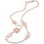 Ouran Long Necklace for Women,Tree of Life Chain Necklace Girls Rose Gold and Silver Necklace with CZ Crystal