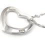 Perfect Love Open Heart Sterling Silver Pendant Necklace [Small Size]