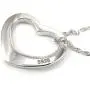 Perfect Love Open Heart Sterling Silver Pendant Necklace [Small Size]