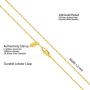 LIFETIME JEWELRY 1.2mm Twisted Cobra Chain Necklace for Women & Men 24k Gold Plated
