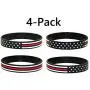 Great 1 American Flag Silicone Stretchable Bracelet 4-Pack Great 1 American Flag Silicone Stretchable Bracelet 4-Pack