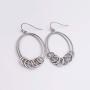 SELOVO Hook Fishhook Dangle Earrings Funky Bohemian Art Decp Jewelry Silver Tone