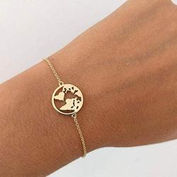 MIXIA Vintage Round Origami World Map Necklace Women Geometric Earth Globe Map Necklace Circle Pendants Choker Jewelry 18''
