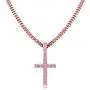 TOPGRILLZ 14K Gold&Silver Plated Solid Iced out CZ Lab Cubic Zirconia Cross Pendant Necklace for Men Women Stainless Chain TOPGRILLZ 14K Gold&Silver Plated Solid Iced out CZ Lab Cubic Zirconia Cross Pendant Necklace for Men Women Stainless Chain