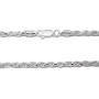 925 Sterling Silver 3 MM Diamond Cut Rope Chain Necklace for Men Women & Girls Upgraded Lobster Claw Clasp Made in Italy 16 18 20 22 24 30 and 36 Inch