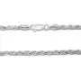 925 Sterling Silver 3 MM Diamond Cut Rope Chain Necklace for Men Women & Girls Upgraded Lobster Claw Clasp Made in Italy 16 18 20 22 24 30 and 36 Inch