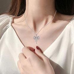 Elephant Necklace for Women 925 Sterling Silver Lucky Animal Pendant Necklace Jewelry Gifts for Women Mother Birthday
