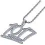 LC8 Jewelry Hip Hop 1017 Pendant Iced Out Rhinestone Diamond Bling Shiny Creative Pendant with 24” Rope Chain for Men Women