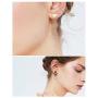 Junmpook 5 Pairs Stainless Steel Heart Earrings with Screw Back Stud Earrings Set for Women Girls Men