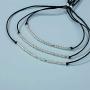 Morse Code Bracelet for Women Men - 14K White Gold Plated Fuck Off Morse Code Bracelets, Black Silk Cord Bracelets Zero Fucks Given Bracelet Friendship Best Friend Bracelets Jewelry Gifts for Her