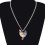 NEWEI Acrylic Unique Chicken Hen Rooster Necklace Chain Pendant Choker Fashion Farm Animal Pet Jewelry for Women Gift Charm