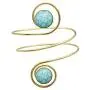 Q&Q Fashion Egypt Cleopatra Turkey Double Blue Stone Swirl Spiral Dancer Upper Arm Cuff Armlet Armband Bangle Dia. 6.8cm(2.67'') Q&Q Fashion Egypt Cleopatra Turkey Double Blue Stone Swirl Spiral Dancer Upper Arm Cuff Armlet Armband Bangle Dia. 6.8cm(2.67'')