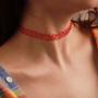 Relbcy Choker Necklace Set Colorful Henna Tattoo Girl Pack Stretch Elastic Necklace Jewelry Accessories for Women and Girls(12 pcs)