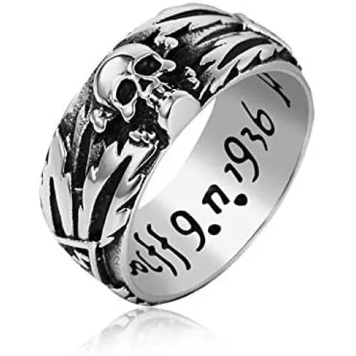 YBMYCM Skull Rings Stainless Steel Thick Vintage Retro Rings Chunky Hip Hop Ring for Men Women Ring Punk Jewelry YBMYCM Skull Rings Stainless Steel Thick Vintage Retro Rings Chunky Hip Hop Ring for Men Women Ring Punk Jewelry