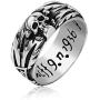 YBMYCM Skull Rings Stainless Steel Thick Vintage Retro Rings Chunky Hip Hop Ring for Men Women Ring Punk Jewelry