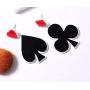 CutieJewelry Dangle Poker Party Unique Players Big Card Earrings